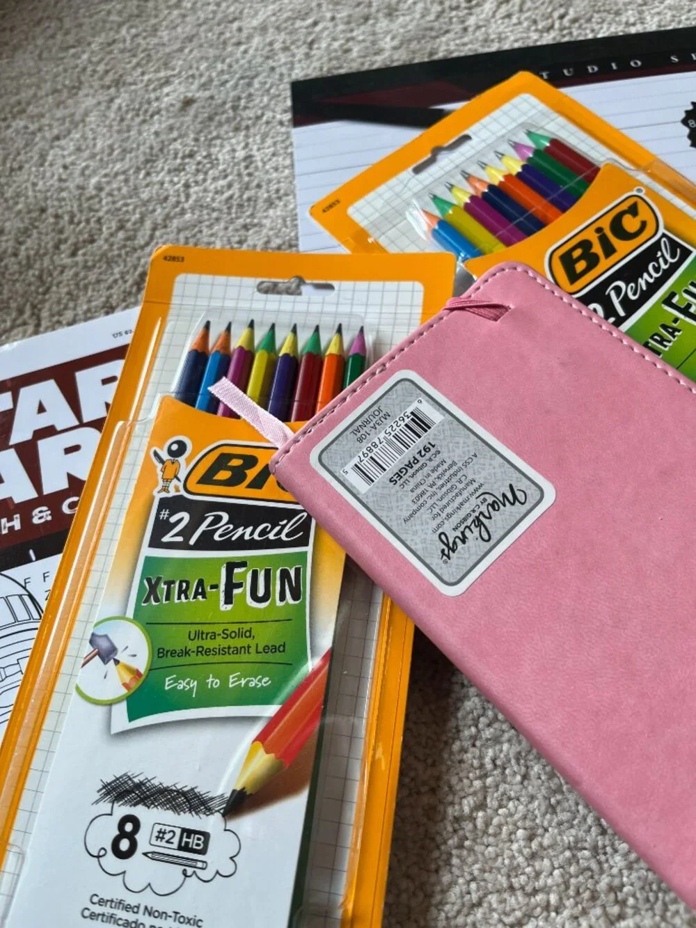 School Supplies Bundle Colored Pencils Pens Notebook Star Wars‎ mixed lot NEW